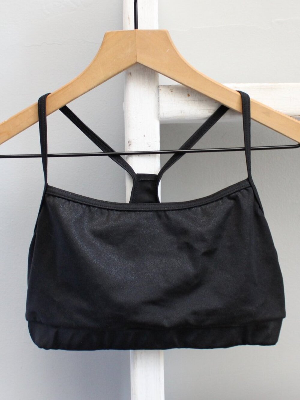 Balera Performance Metallic Racerback Bra Top Black Size Adult Small